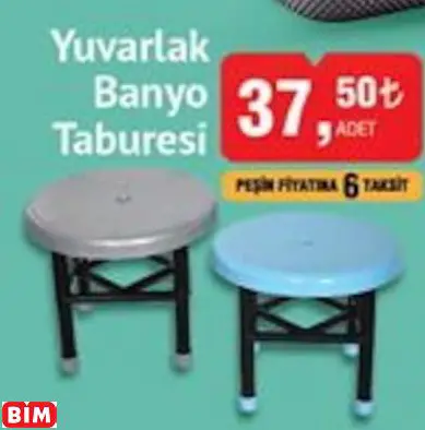 YUVARLAK BANYO TABURESİ